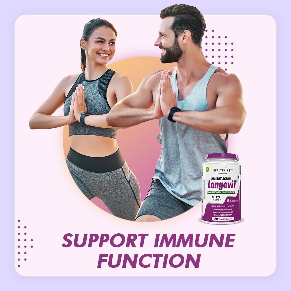 HealthyHey Nutrition LongeviT - MITOPRIMEÂ® - Support Skin Health - 30 Vegetable Capsules