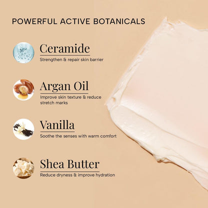 Ras Luxury oils Nourish Softening Creme Body Butter with Argan Oil & Shea Butter | 24 Hour Long Lasting Hydration | Non-Greasy, Quick Absorbing Nourishing Moisturizer For All Skin Type, 100gm
