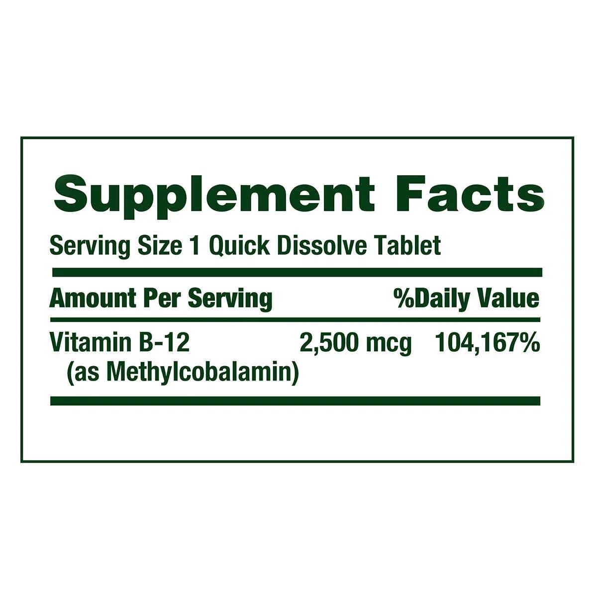 Nature B B-12 Methycobalamin, 300 Quick Dissolve Tablets
