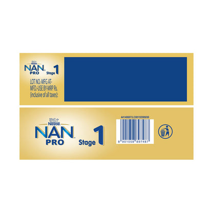 NestlÃ© NAN PRO 1 Infant Formula with Probiotic (Up to 6 months), Stage 1-400g Pouch in Box