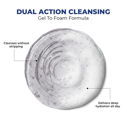 Conscious ChemistÂ® Gentle Face Wash for Dry Skin | 100ml | Hydrating Cleanser for Face with Hyaluronic Acid, Ceramides and Ginseng Extract, Treats Dull and Dehydrated Skin for Women & Men - Hydro+