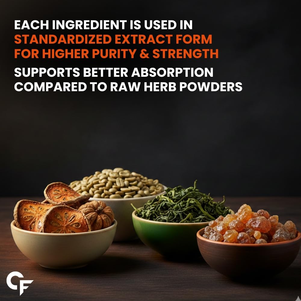 Carbamide Forte Keto Fat Burners for Men | 5-in-1 Fat Burners for Women with 600mg Garcinia Cambogia | Fat Burner Supplement May Support Fat Metabolism & Energy | Weight Loss for Women & Men - 60 Tablets