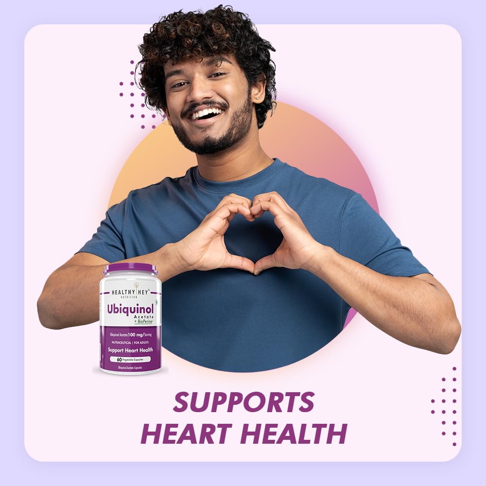 HealthyHey Nutrition Ubiquinol - Acetate - (60 Veg Capsules)
