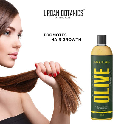 UrbanBotanicsÂ® Pure Cold Pressed Olive Oil For Hair and Skin, 100ml