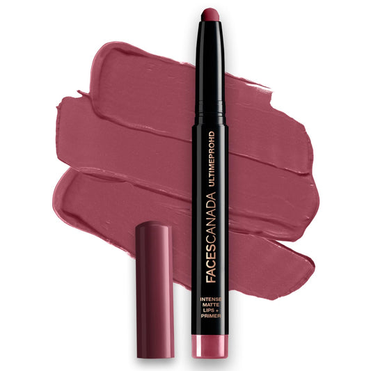 FACES CANADA Ultime Pro HD Intense Matte Lipstick + Primer - Magnetic (Nude), 1.4g | 9HR Long Stay | Flawless HD Matte Finish | Intense Color | Lightweight | Smooth Glide | Primer Infused