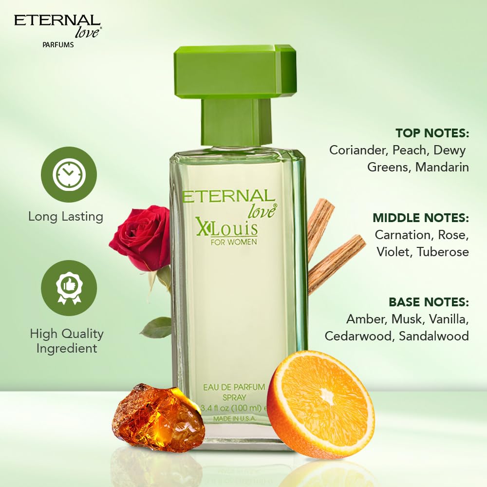 Eternal Love â€“ XLouis Eau De Parfum Women | Long-Lasting Perfume | Floral & Fruity Harmony | Travel-Friendly Grooming Essential | Refreshing Floral Scent | All-Day Freshness | 100ml
