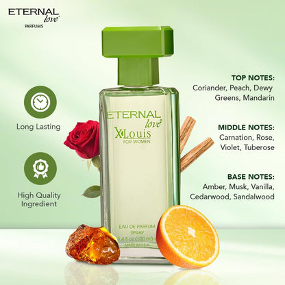 Eternal Love â€“ XLouis Eau De Parfum Women | Long-Lasting Perfume | Floral & Fruity Harmony | Travel-Friendly Grooming Essential | Refreshing Floral Scent | All-Day Freshness | 100ml