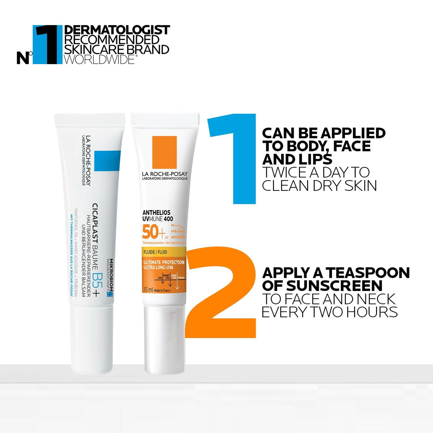 La Roche-Posay Cicaplast Baume B5+ Repair Moisturizer Balm | Hydating Multi-Purpose Soothing Cream for Dry, Sensitive & Damaged Skin, Fragrance Free 15 ml