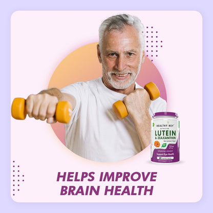 HealthyHey Lutein with Zeaxanthin - Support Eyes Health - 60 Veg. Capsules (Pack of 1)