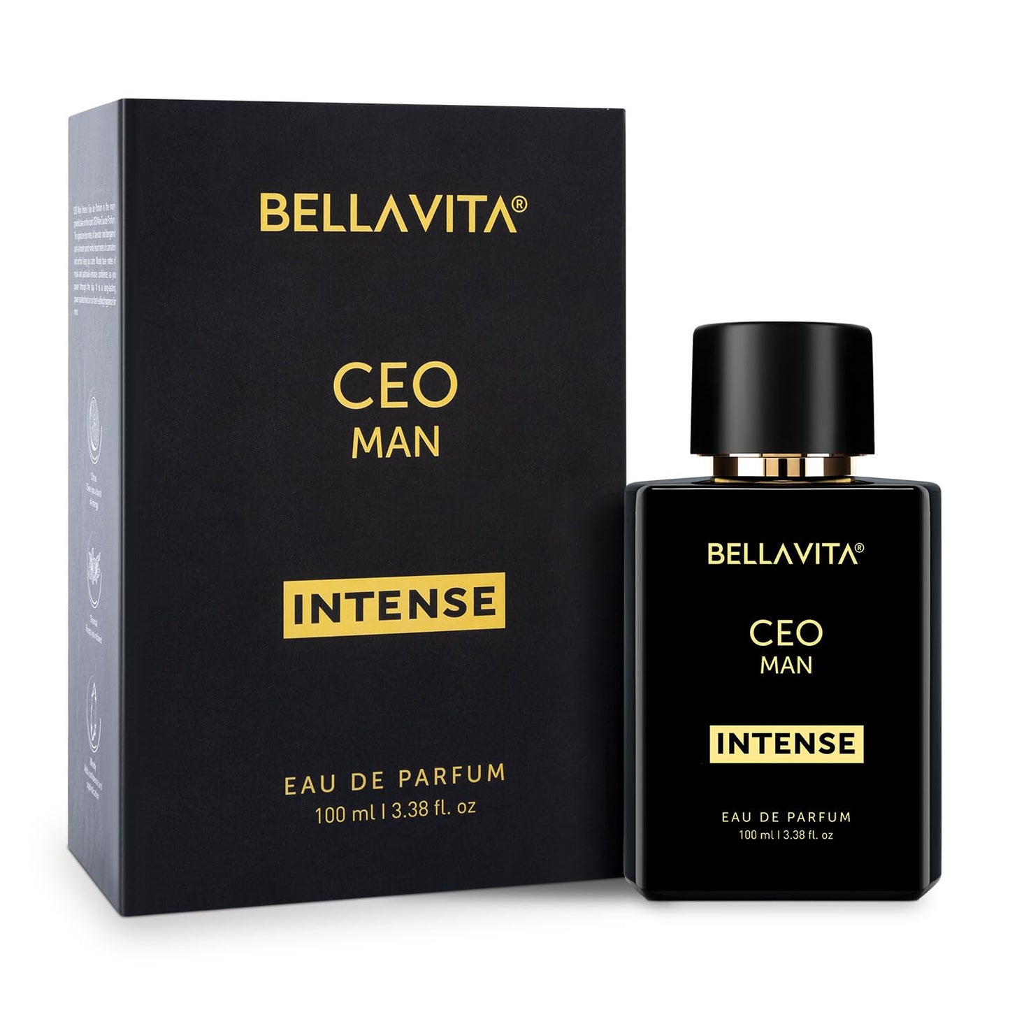 Bella Vita Luxury CEO Men Intense Long Lasting Perfume for Man | EDP 100ml | Bergamot, Lavender & Orchid | Citrus, Woody and Musky Premium Fragrance Scent