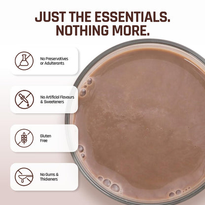 NATURALTEIN Natural Whey Protein Concentrate Chocolate â€“ 300 g | 21.8 g Protein per 30 g Serving | Naturally Flavoured | No Artificial Sweeteners | Soy-Free, Gluten-Free & Easy to Digest