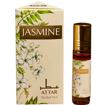 Jasmine Attar Oil by Dukhni | Arabic perfume oils for men and women | 100% pure ittar roll on, oud oil, woody oudh perfume | Eid, Ramadan, Umrah Gifts & Vegan Islamic Fragrances