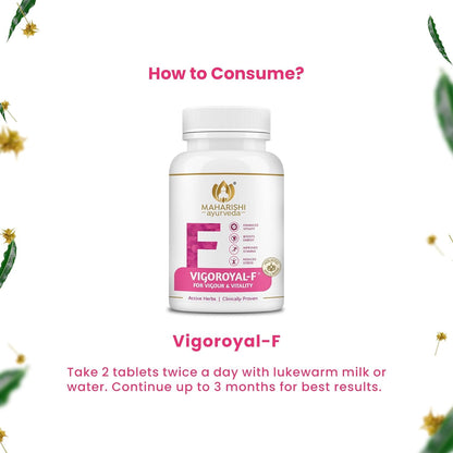 Maharishi Ayurveda Vigoroyal F - Ayurvedic Revitaliser for Women | Supports Reproductive Health| Made with Time-tested Herbs | 60 Tablets