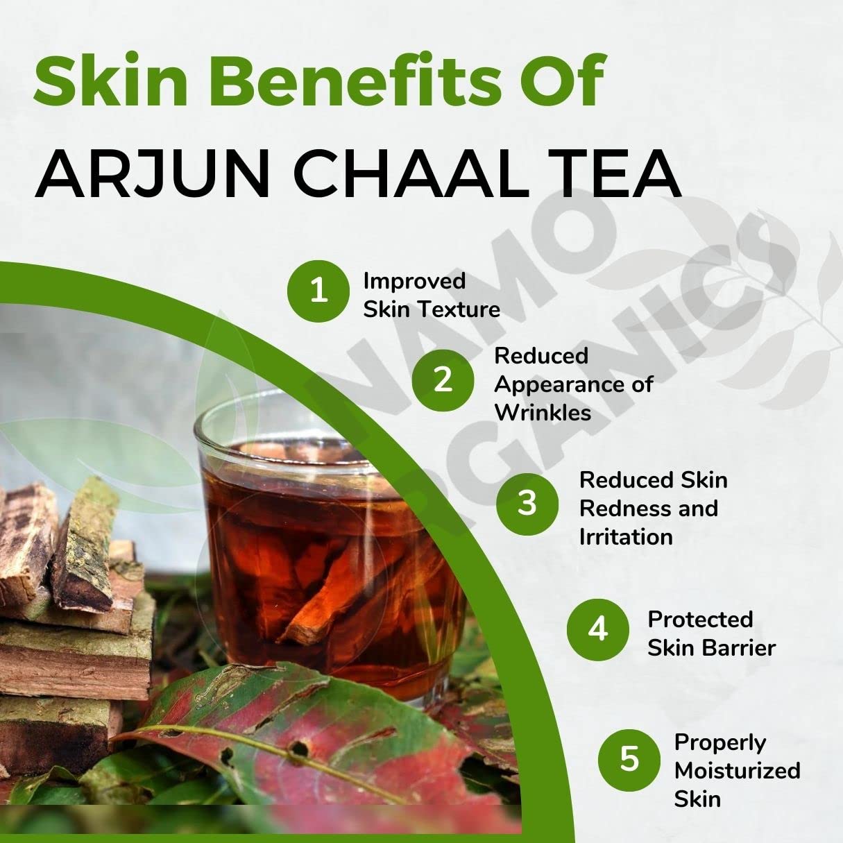 Namo Organics - Arjun ki Chaal â€“ 400g Arjuna Bark â€“ To Support Heart Health & Promote Good Cholesterol | Ayurvedic Heart Health Support | Natural, Sun-Dried, Unprocessed |