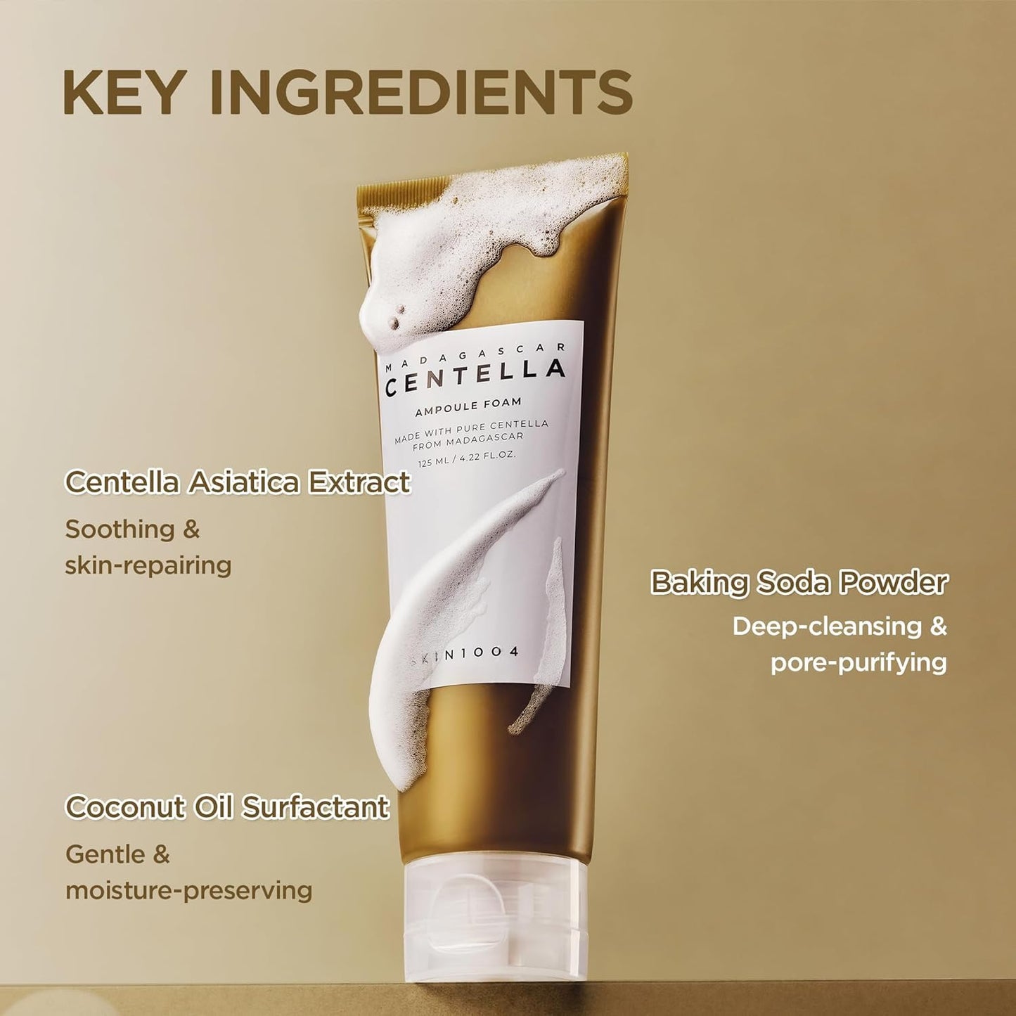 SKIN1004 Madagascar Centella Ampoule Foam Cleanser | Gentle Hydrating Face Wash, 20â€¯ml