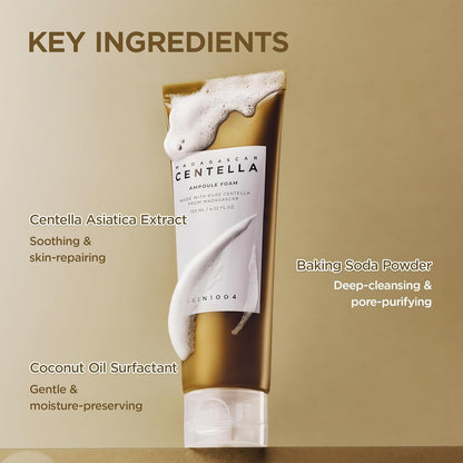 SKIN1004 Madagascar Centella Ampoule Foam Cleanser | Gentle Hydrating Face Wash, 20â€¯ml