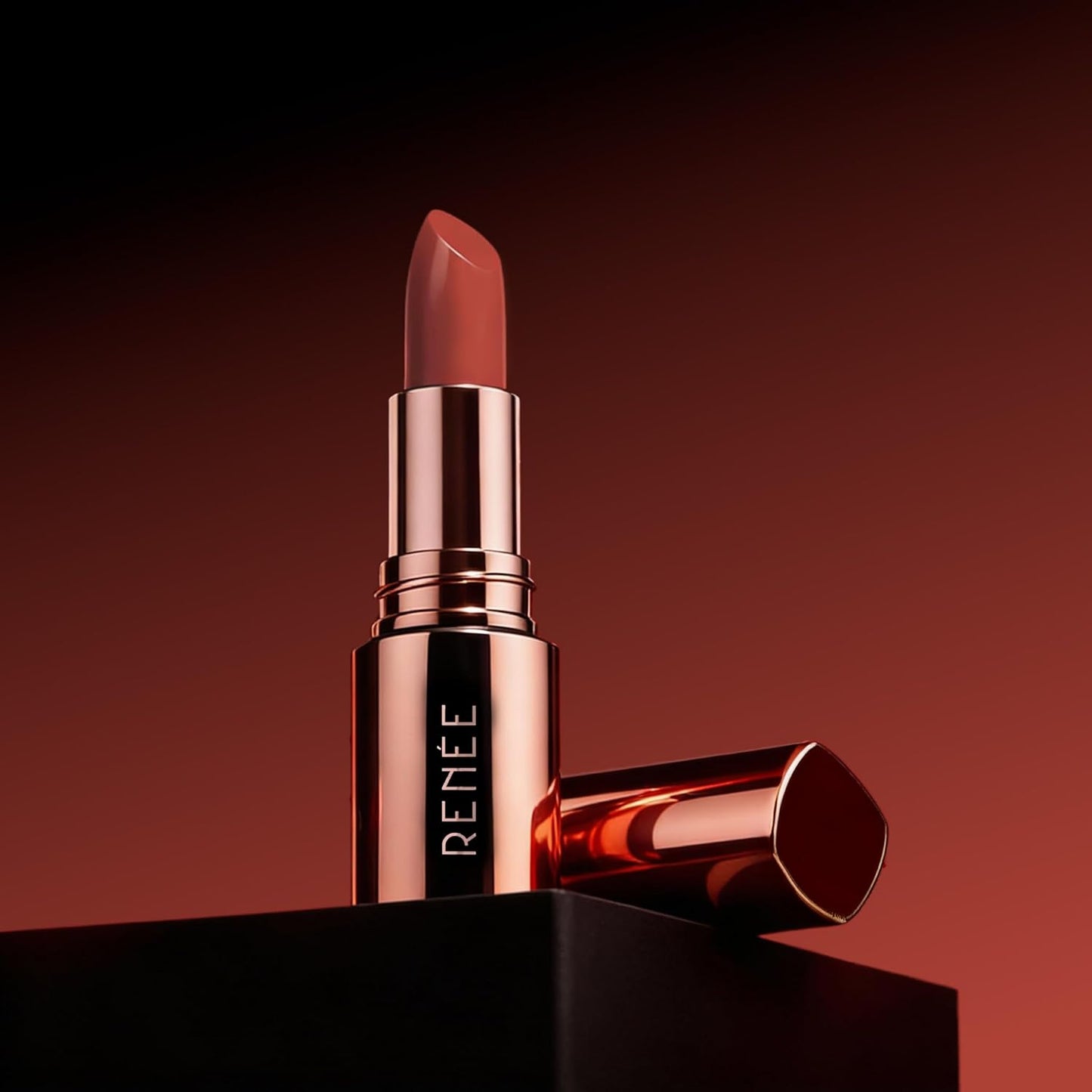 RENEE Everstay Long Stay Matte Lipstick - Coral Pep, Hydrating & Non-Drying, Smudge-Proof, Lightweight, Long Lasting, Intense Pigment, Full Coverage, Vitamin E Infused, For All Occasions, 4.2g