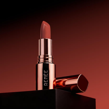 RENEE Everstay Long Stay Matte Lipstick - Coral Pep, Hydrating & Non-Drying, Smudge-Proof, Lightweight, Long Lasting, Intense Pigment, Full Coverage, Vitamin E Infused, For All Occasions, 4.2g