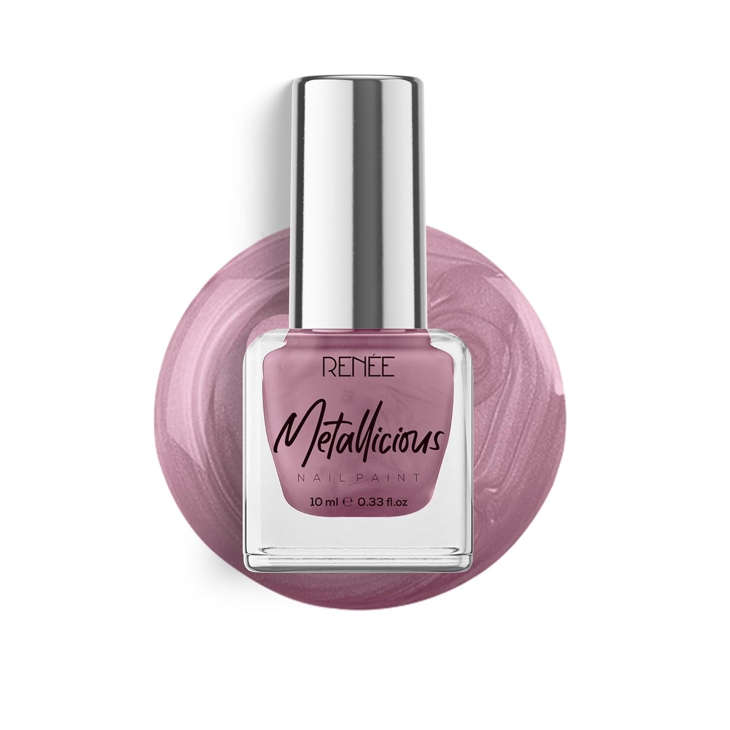 RENEE Metallicious Nail Paint- Orchid Spell, Quick Drying, Metallic Finish, Long Lasting, Chip resisting Formula with High Shine & Full Coverage, Acetone & Paraben Free, 10 Ml
