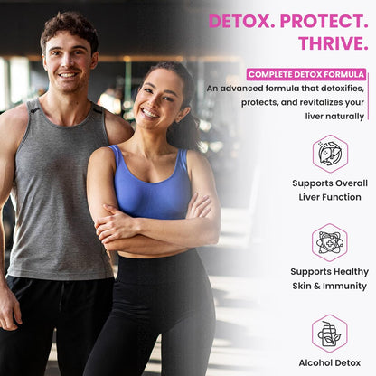 NATURYZ After Cheers Liver & Alcohol Detox Supplement with Milk Thistle, N-Acetyl Cysteine (NAC), Green Tea & Beetroot | Advanced Liver Health, Hangover Recovery | Helps detox After Drinking | 60 Vegetarian Capsules