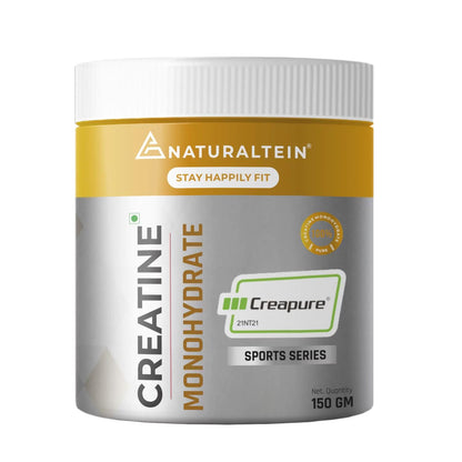 NATURALTEIN Creatine Monohydrate (CreapureÂ®) â€“ 150 g | Increases Strength, Muscle Size & Endurance | Unflavoured, Vegan & Pure Micronized Creatine | Fast Recovery & Enhanced Performance