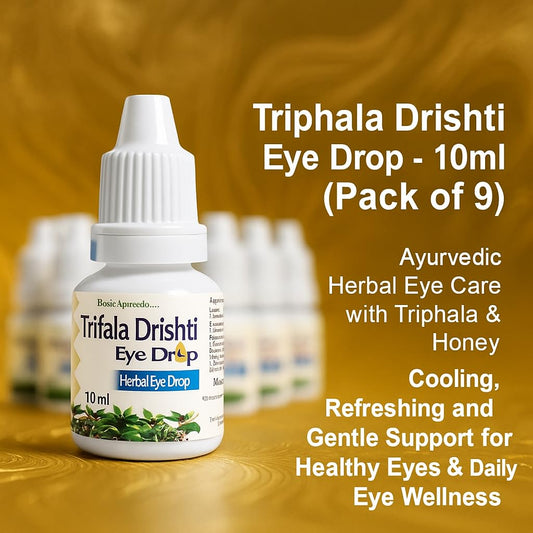 Basic Ayurveda Triphala Drishti Eye Drop â€“ 10ml | Natural Ayurvedic Herbal Eye Care Drops with Triphala & Honey | Cooling, Refreshing & Gentle Support for Healthy Eyes & Daily Eye Wellness