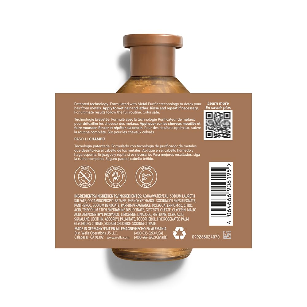 Wella Professionals Ultimate Smooth Shampoo with Squalane and Omega-9 for dry, dull, & frizzy hair | 250ml