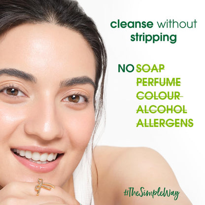 Simple Kind To Skin Moisturising Facial Wash 100 ml | 100% Soap-Free Facewash | For normal to dry skin