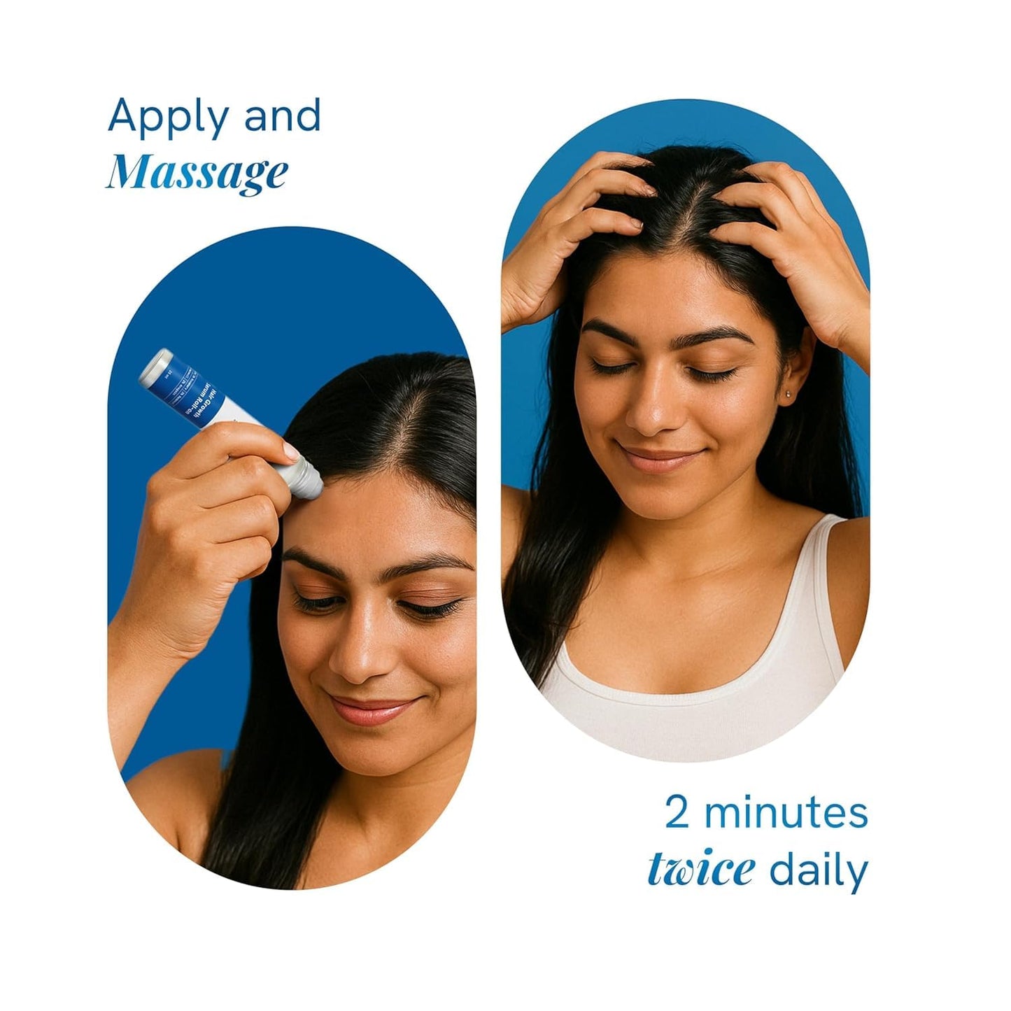 Be Bodywise 3% Redensyl & Rosemary Hair Growth Serum (Roll On) | Pack of 2 |with 2% Anagain | Thicker & Stronger Hair | Prevents Hairfall & Stimulates Hair Follicles | For All Hair Types | 25ml each