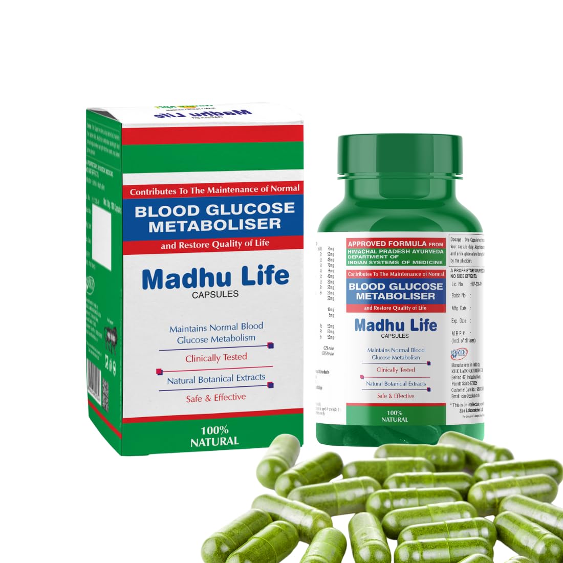 Zeelab Madhu Life Capsules | 100% Natural Ayurvedic Medicine For Diabetes