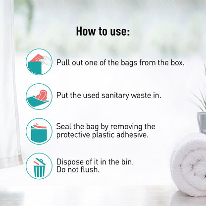 Sirona Sanitary & Diaper Disposal Bags â€“ Pack of 75 | Odour-Locking, Leak-Proof Bags for Hygienic Disposal of Sanitary Pads, Diapers | Easy-to-Carry & Eco-Friendly