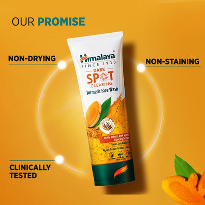 Himalaya Dark Spot Clearing Turmeric Face Wash | Reduce dark spots in 7 days | Organically sourced & Cold-pressed turmeric | 50ml
