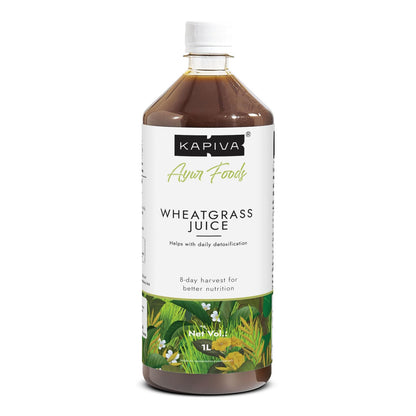 Kapiva Wheatgrass Juice 1L - Help's to Detoxify the Liver, Cleanse the Digestive System, Boost Metabolism & Purify Blood