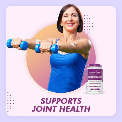 HealthyHey Nutrition Hyaluronic Acid 2X Plus Veg Capsules -90 Count