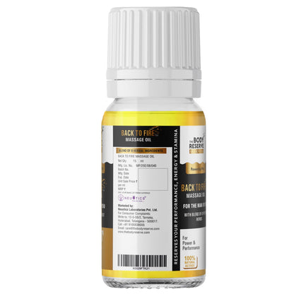 The Body Reserve Back To Fire Ayurvedic Massage Oil for Men With Ayurvedic Herbs 15 ml (pack of 1)