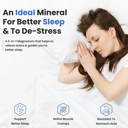 NATURYZ Triple 3-in-1 Magnesium Complex 1736mg (Glycinate, Aspartate & Oxide) with Zinc for Maximum Absorption | Supports Stress Relief, Sleep, Muscle Recovery, Nerves, Joints & Cognition - 50 Tablets