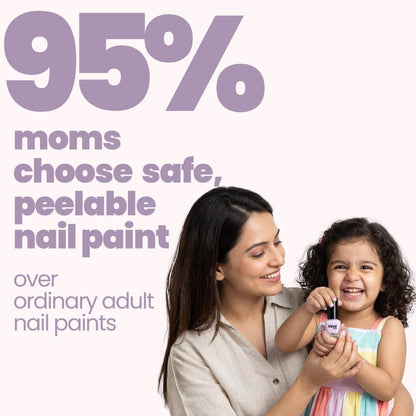 TucoÂ® Kids Water Based Safe Nail Polish for girls | Easy to Peel Off, Non Toxic, Natural & Safe for Kids | Play Safe with Chemical Free Nails for Daughters | Pack of 1x5ml | Purple
