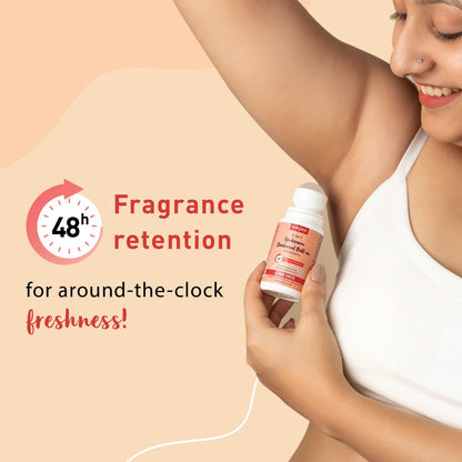 Sirona Underarm Roll On -50 ml (Pack of 1) | with 0.5% Prebiotic, 0.5% Niacinamide & 0.1% Hyaluronic Acid | Prevents Body Odour & Exfoliates Underarms | Lemon Fragrance | Alcohol & Aluminium Free