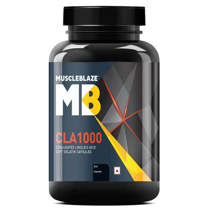 MuscleBlaze CLA 1000 (90 Softgel Capsules) | Fat Burner, Supports Weight Loss | Fuels Metabolism