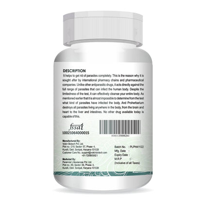 Pro Herbarium Protects Liver, Heart, Lungs, Stomach & Skin from Parasites For Men & Women (60 Capsules)