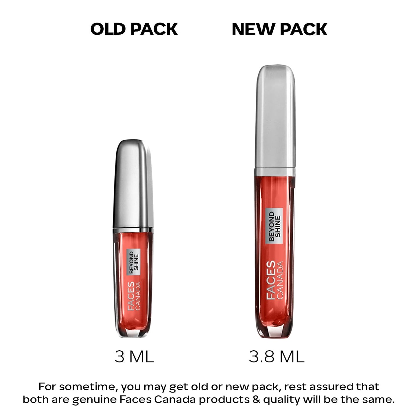 FACESCANADA Faces Canada Beyond Shine Lip Gloss - Wingwomen 05, 3Ml | Lightweight Non-Sticky Luxurious Texture For Glossy Lips | Instant Shine | Fuller, Supple & Plump Lips | 24Hr Hydration