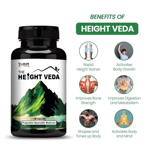 Vokin Biotech Original Height Veda Supreme Formula 90 Capsules (Pack of 1)
