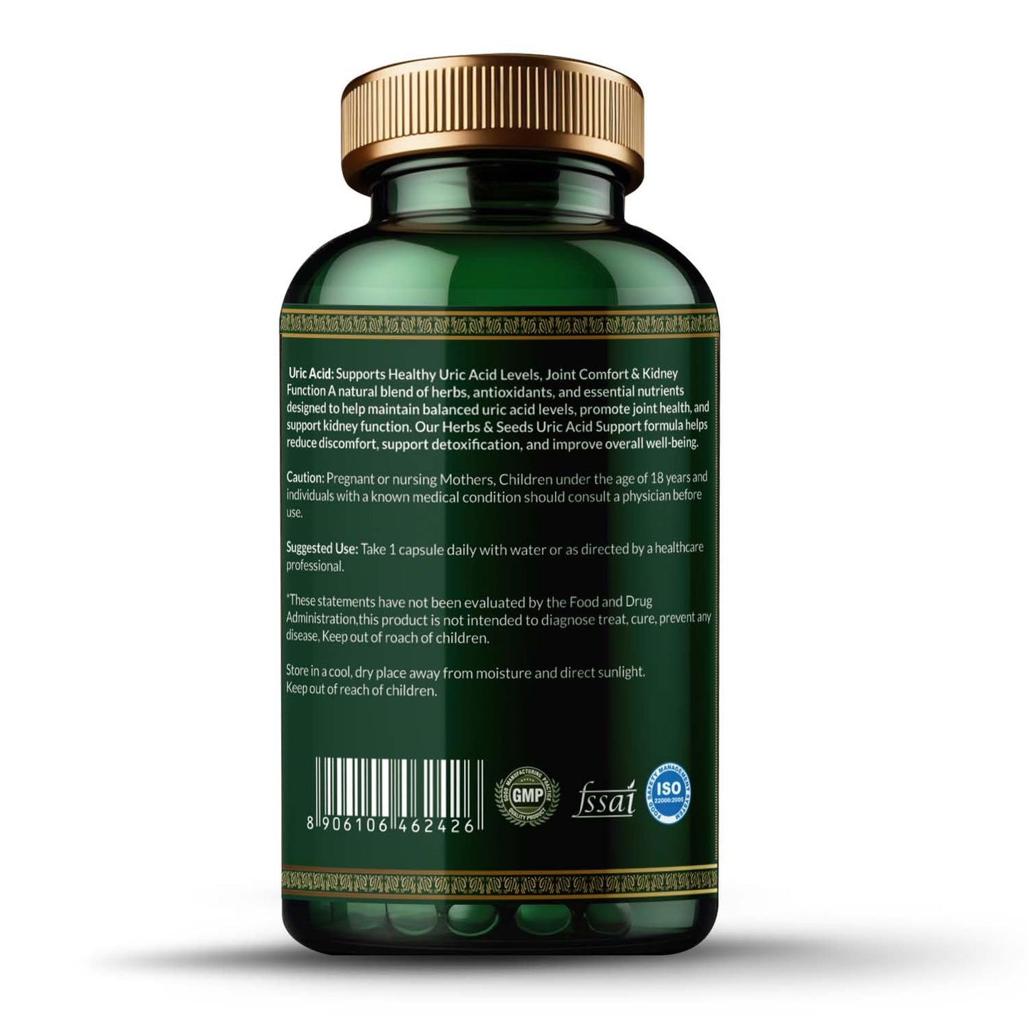 Simply Herbal Uric Acid Support Supplement â€“ Uric Acid Cleanse & Kidney Support â€“ Includes Tart Cherry, Chanca Piedra, Celery Extract & Turmeric â€“ 60 Capsules