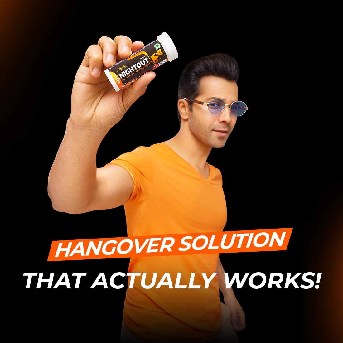 Fast&Up NightOut | 10 Effervescent tabs | Instant Hangover Relief | Helps detoxify liver | Rapid hydration & energy | Helps prevent Hangover | Zero sugar | Fizzy lemon flavour