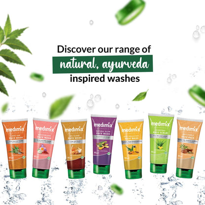 Medimix Ayurvedic Anti Pimple Face Wash 175ml | With Neem, Aloe Vera, and Turmeric | Helps reduce & prevent pimples | Natural | Herbal | Paraben-free | Soap-free | SLES-Free