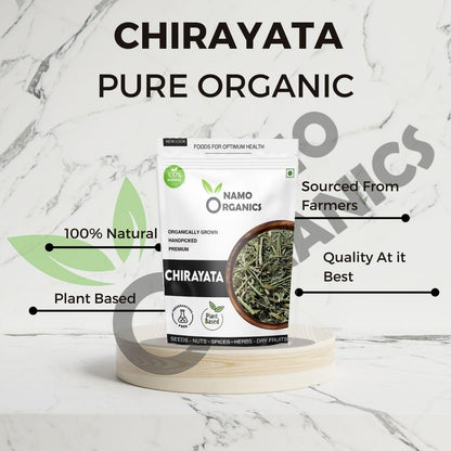 Namoorganics - chirayata - 200 gram - chirata Leaves, Bhunimba, bitter stick, Chiaravata, Chiraita, Anaryatikta, Balmony, Gentiana, Kirata, Swertia Chirayita, Kairata, Chiaravata, and Chitetta (200 g)