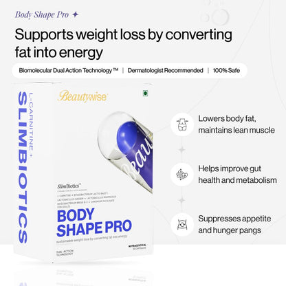 Beautywise Dual Action Body Shape | Weight Management | Helps Convert Fat into Energy Supplement for Men & Women (30 Capsules)