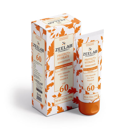 Zeelab Sunscreen Lotion SPF 60+ | Broad Spectrum UVA/UVB Protection | Lightweight, Non-Greasy Formula with Aloe Vera, Almond Oil & Vitamin E | Prevents Sunburn, Tanning & Ageing | 100 gm