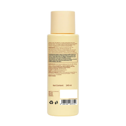 Bellavita Vanilla On-the-Beach | 2 in 1 Hair and Body Mist | 240ml | Long Lasting Premium Body Mist for Woman, Girl | Water based formulation