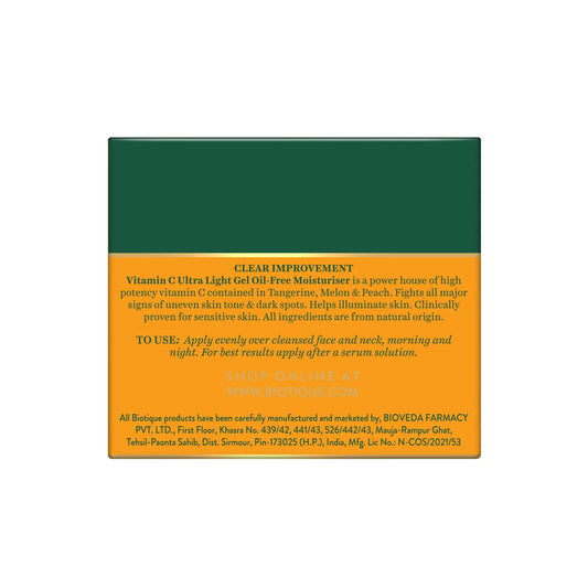 Biotique Advanced Organics Clear Improvement Vitamin C Ultra Light Gel Oil-Free Moisturiser 175Gm